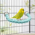 U Shape Bird Parrot Perch Stand Toy, Cotton Bendable Parakeet Standing Climbing - Image 2