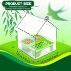 Pull-Out External Parrot Feeder, No Mess Bird Feeder, Decorative Transparent - Image 2