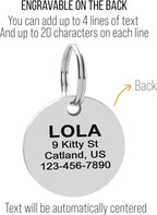 Paw Shape Dog ID Tag Stainless Steel Custom Laser Engraved, Cute Bling Glitter - Image 5