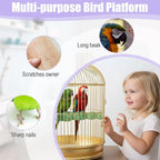 Bird Beak Grinding Stone 2 Pcs Bird Parrot Cage Perch Stand Platform Foot Claws - Image 7