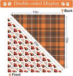 Thanksgiving Dog Bandana 2 Pack, All 4 Patterns Pumpkin Turkey Dog Scarf - Image 3