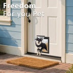 Aluminum Medium Dog Door with 2 Sliding Lock Panels, Doggie Door - Image 2