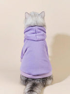 QWINEE Basic Dog Hoodie Sweatshirt Puppy Sweater Warm Cat Costumes Pet Clothes - Image 2