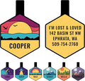GoTags Silent Dog Tag, Personalized Engraved Hexagon Silicone Dog and Cat Name by GoTags