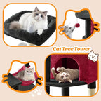 Cat Tree Tower 44 Inch, Small Cat Tower - Image 6