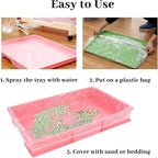 BNOSDM 50 PCS Disposable Rabbit Cage Liner Plastic Guinea Pig Cage Bedding - Image 8