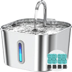 Cat Water Fountain Stainless Steel by Vekonn
