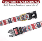 QQPETS Adjustable Soft Dog Collar: Print Flower Pink Multicolor Cute Patterns - Image 3