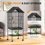 VINGLI Bird Cage with Rolling Stand - Image 3