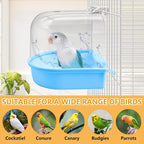Tfwadmx 3Pcs Bird Bath for Cage Hanging Parakeet Bath Box Clear Bird Bathtub - Image 6