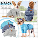 3 Pack Dog Sweaters for Small Dogs Girl Boy Winter Fleece Clothes Warm Soft Dog - Image 4