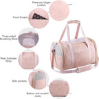 Fashion Leather Dog Carrier Cat Carrier Airline Approved Pet Carrier - Image 4
