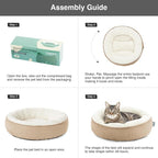 Love's cabin Round Donut Cat and Dog Cushion Bed, 20in Pet Bed - Image 9