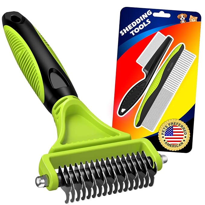 3PCS Pet Grooming Rake & Metal Comb & Flea Comb by Unknown
