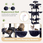 Globlazer Big Cat Tower for Indoor Cats, 80inch Cat Tower for Multiple Adult - Image 5