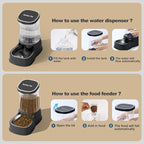 Automatic Pets Gravity Feeder and Water Dispenser Set - Image 6