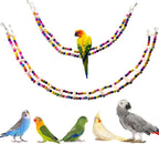 PINVNBY 2 PCS Extra Large Bird Ladder Toys, Wooden Parakeet Swing Toys by PINVNBY