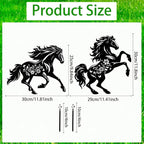 Horse Metal Garden Stakes Yard Decor, Lawn Ornaments Outdoor, Yard Art - Image 2