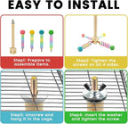 Upgraded Parrot Perch Toy, Rotating Bird Perch Stand - Image 4