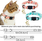 Easter Cat Collar-2 Pack Collars White and Orange Rabbit Print Breakaway - Image 2