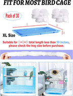 Large Disposable Bird Cage Tray Liners，34'' X 22'' Plastic Parakeet Cage Liner - Image 8
