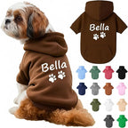 Personalized Dog Hoodie with Name/Text, Custom Embroidered or Printed Dog by Noni