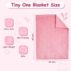 Soft Fleece Baby Blanket Ultra Cozy Pink Baby Blankets - Image 4