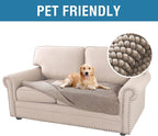 H.VERSAILTEX Plush Chenille Couch Protector Dog Bed Cover Thick Soft Loveseat - Image 2