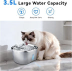 Cat Water Fountain Stainless Steel, 120oz/3.5l Water Fountains - Image 2
