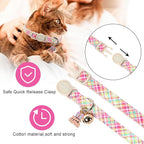 DOGWONG 2 Pack Easter Day Cat Collar Breakaway, Safety Adjustable Easter Plaid - Image 3