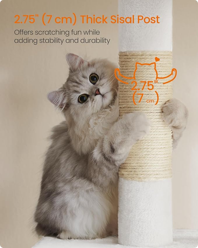 Feandrea Cat Tree, 33.1-Inch Cat Tower, Plush Condo - Image 5
