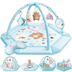 Baby Gym Play Mat, 8-in-1 Tummy Time Mat & Ball Pit by Jyusmile
