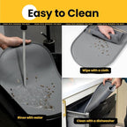 Dog Food Mat, 1/2 Inch Raised Edges Cat Feeding Mat - Image 6