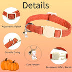 Halloween Cat Collar-2 Pack Cat Collar Orange and Purple Linnet - Image 2