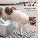 Stainless Steel Litter Box | XXL Deepened 8" Design Enclosed Box - Image 4