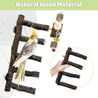 BNOSDM Natural Wood Bird Ladder Perch - Image 6