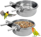 PINVNBY Stainless Steel Bird Bowl Parrot Food Water Bowls by PINVNBY