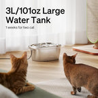 PETLIBRO Stainless Steel Cat Water Fountain, 101oz/3L Pet Water Fountain - Image 3