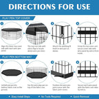 Foldable Metal Wire Dog Pen Pet Playpen Dog Fence Indoor Exercise Pen Enclosure - Image 4