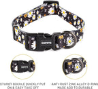 QQPETS Adjustable Soft Dog Collar: Print Flower Pink Multicolor Cute Patterns - Image 7