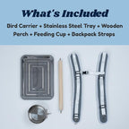 Birds Day Cockatoo Carrier Backpack-Parrot Travel Cage - Image 9