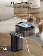 DownyPaws Cat Water Fountain Stainless Steel Cordless, 84oz/2.5L Fursink - Image 7