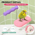 Soulchen 4 Pcs Bird Beak Grinding Calcium Stone Perches Large 4.8 Inch Parrot - Image 5