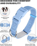 Dynmeow Soft and Breathable Cotton Dog Collar, Durable Adjustable Heavy-Duty - Image 2