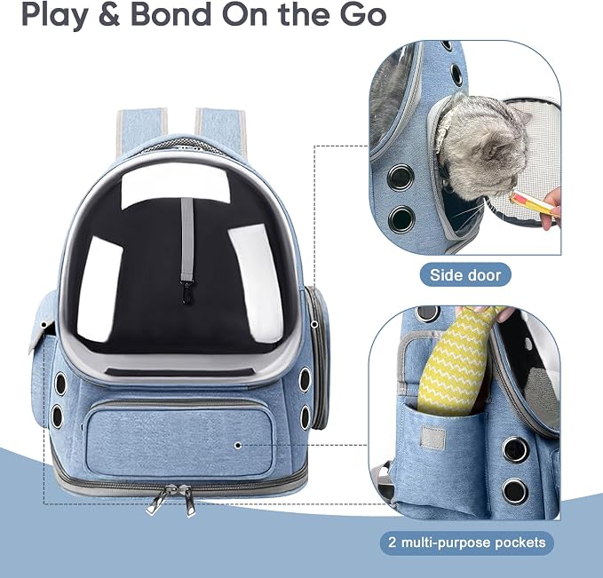 Cat Backpack Carrier, Breathable Cat Bubble Backpack - Image 4
