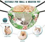 JSPYFITS Cat Cage Hammock with Ball, Double Layer Hanging Adjustable Soft Pet - Image 2