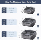 JOEJOY Rectangle Dog Bed for Large Medium Small Dogs - Image 5