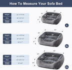 JOEJOY Rectangle Dog Bed for Large Medium Small Dogs - Image 5