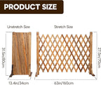 MYOYAY 2PCS Expandable Instant Fence Retractable Wooden Fence Wooden Pet Gate - Image 2