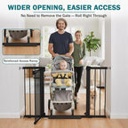 Mumeasy 29.7–48" Baby Gate for Stairs, Dog Gate for Doorways, Auto Close Child - Image 5